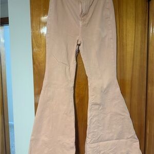 Free People Light Pink Flare Jeans